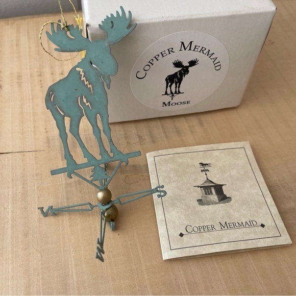Copper Mermaid Other - LAST CHANCE Moose Weathervane Ornament NIB/NWT Holiday Christmas Copper Patina